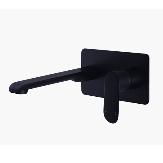 LISERA Matte Black Concealed Chrome Basin Mixer