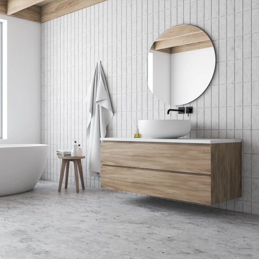 Custom-Made Vanity and Quartz Top (Custom Sizes From 70cm up to 200cm)