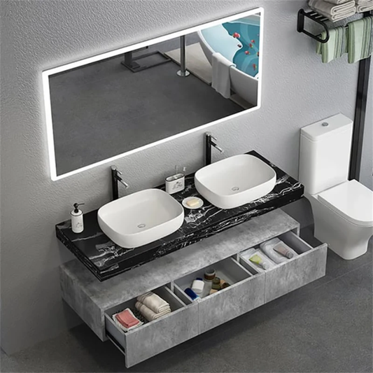 Custom-Made Double Basin Vanity and Quartz Top (Custom Sizes From 120cm up to 240cm)