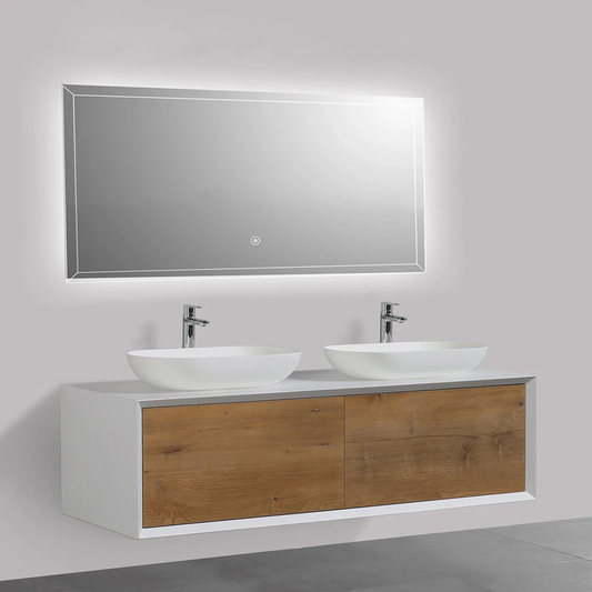 Custom-Made Double Basin Vanity and Quartz Top (Custom Sizes From 120cm up to 240cm)