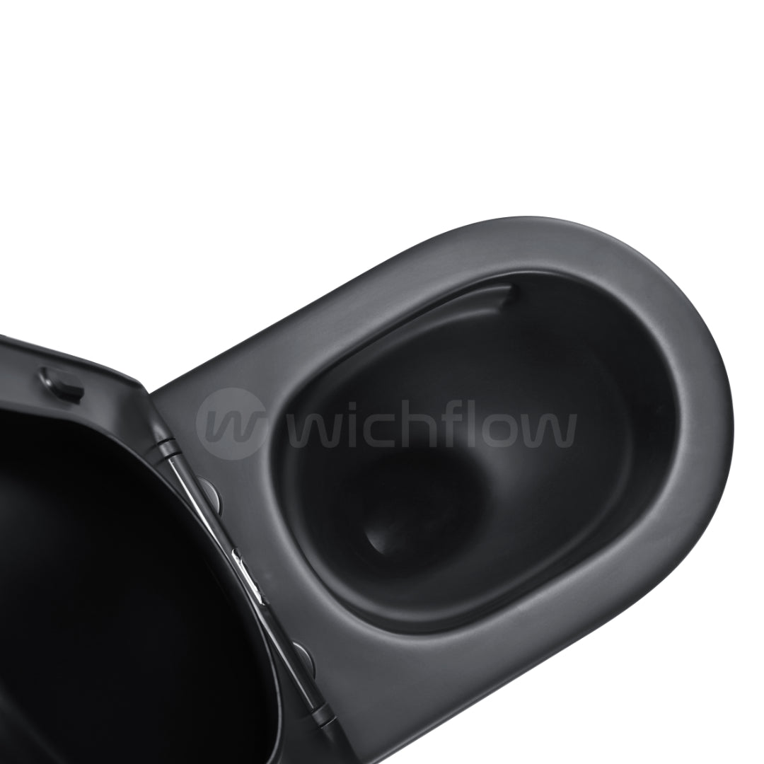 LYRA Ultra Premium Matte Black Close coupled WC with Soft Close Seat Cover