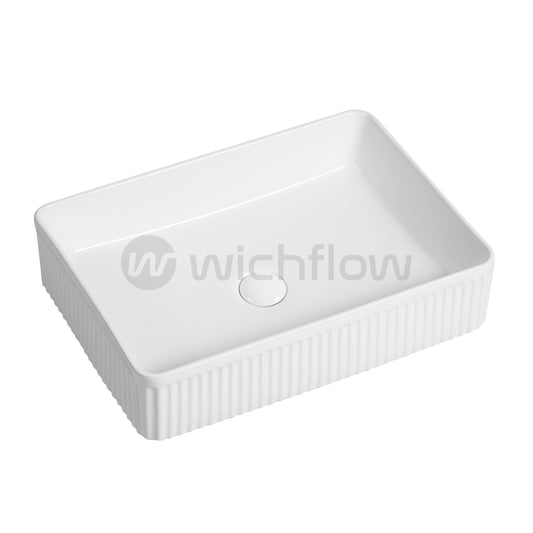 Fluted 51 x 36.5 x12cm  countertop Wash Basin