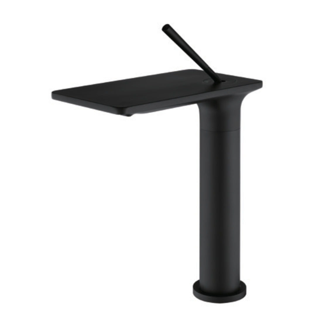 Cascada Tall Matte Black Basin Mixer
