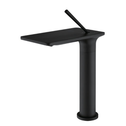 Cascada Tall Matte Black Basin Mixer