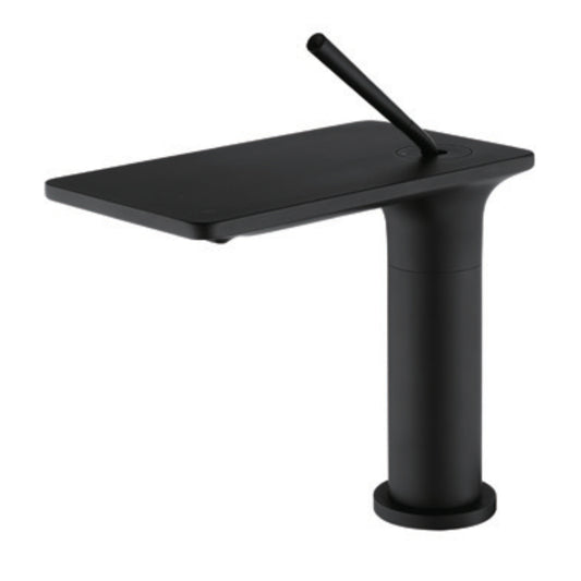 Cascada Matte Black Waterfall Basin Mixer