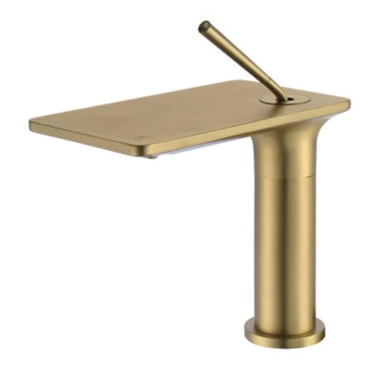 Cascada Brushed Gold Waterfall Basin Mixer