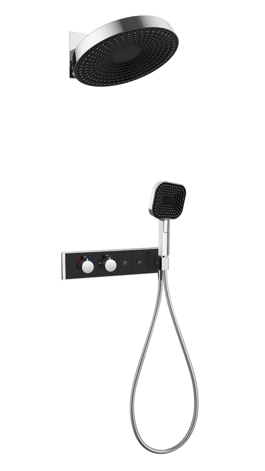 Three function Chrome Thermostatic Shower