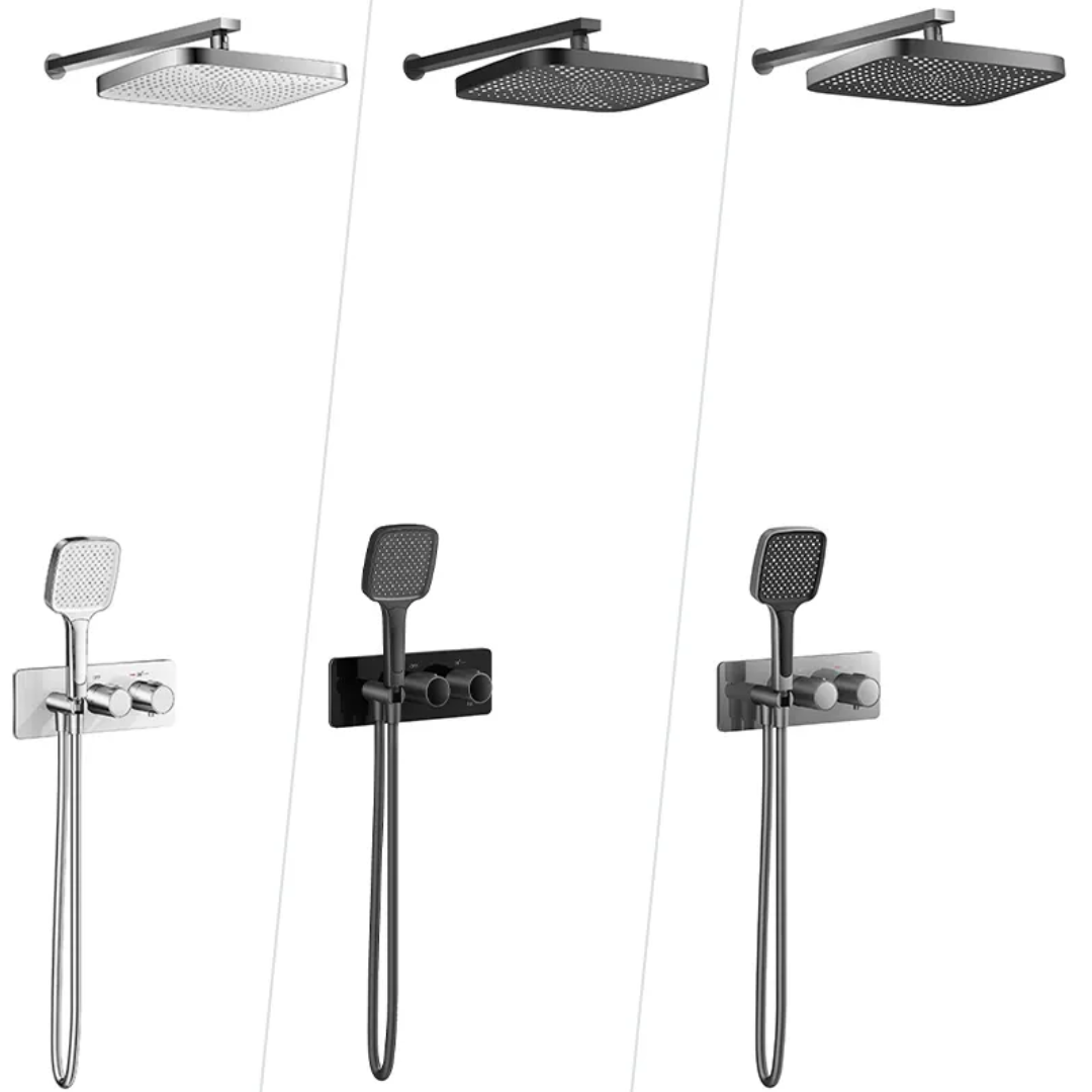Premium thermostatic Concealed four ways Mixer set