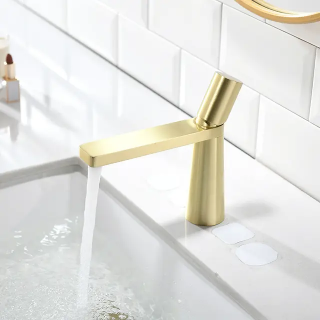 Orion Brushed Gold Basin Mixer tap