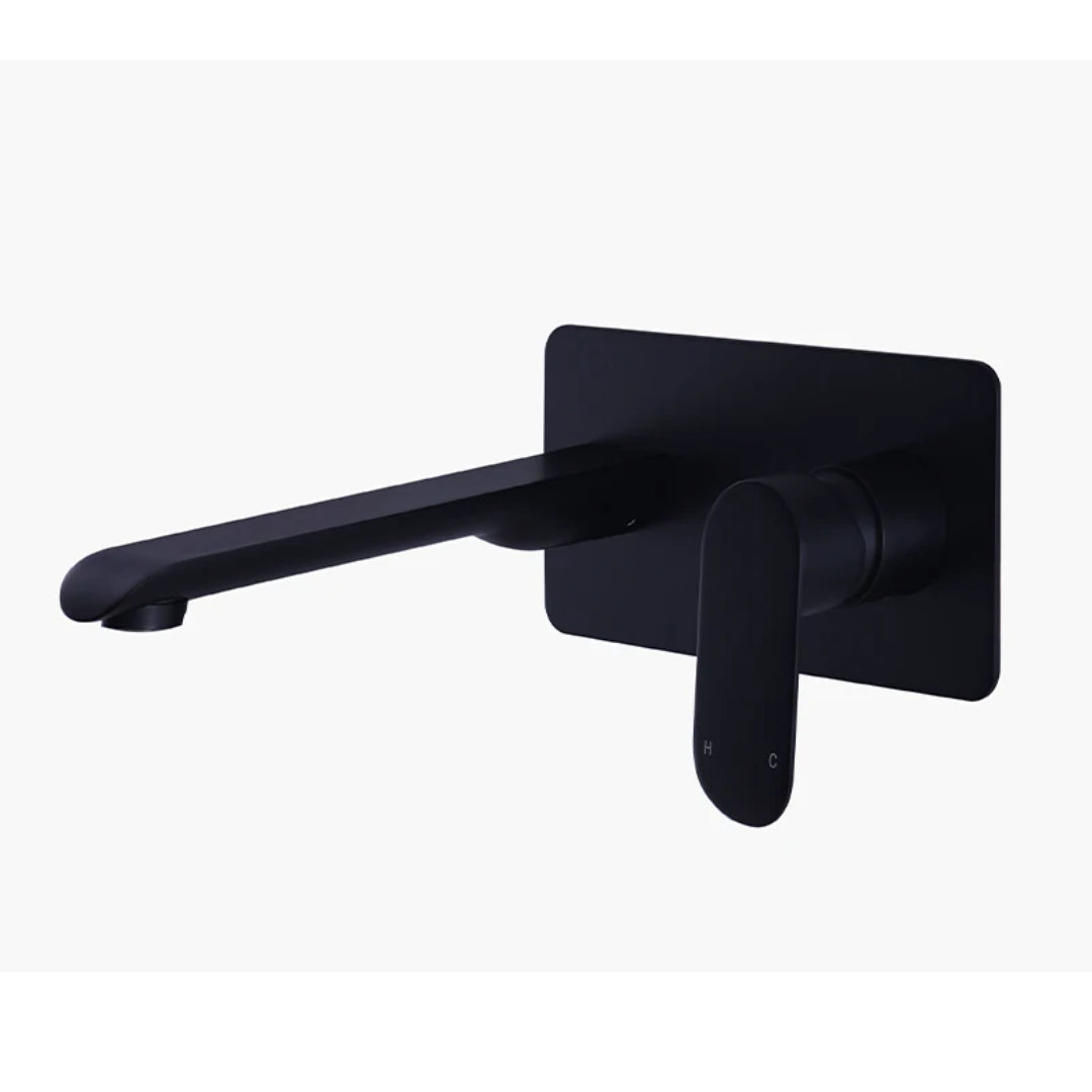 LISERA Matte Black Concealed Chrome Basin Mixer