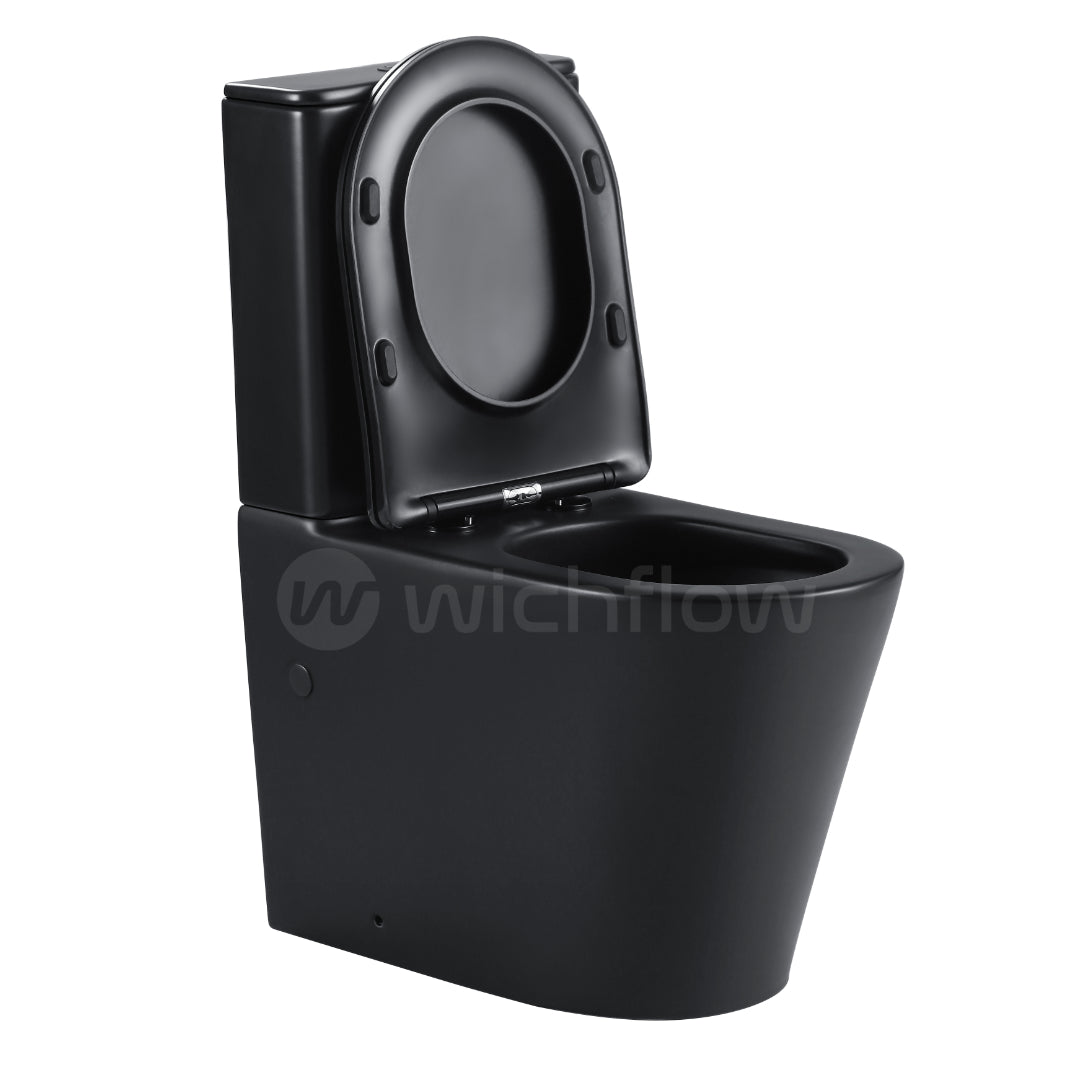 LYRA Ultra Premium Matte Black Close coupled WC with Soft Close Seat Cover