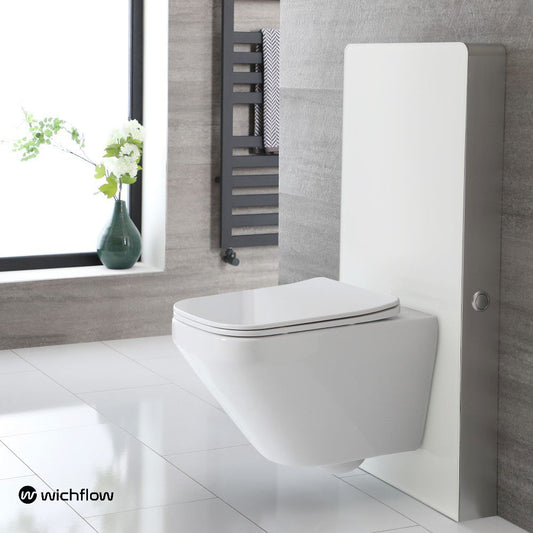 White Glass Cistern for Wall Hung WC (GLASS TANK ONLY)