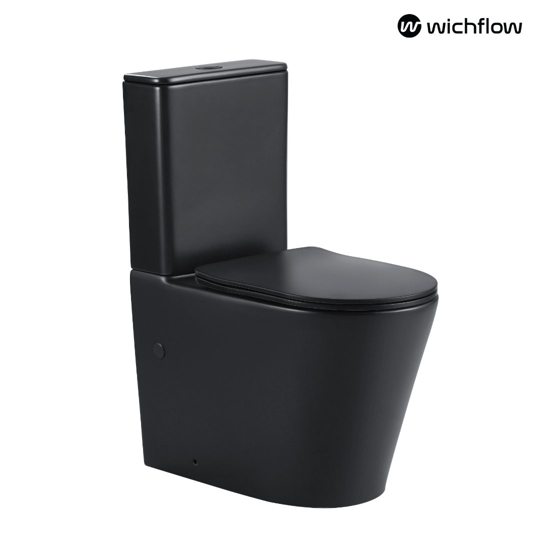 LYRA Ultra Premium Matte Black Close coupled WC with Soft Close Seat Cover