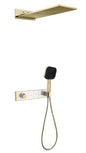 Three function Brushed Gold Thermostatic Shower