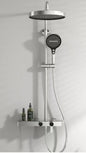 Three Function Chrome Shower Set with tempered glass