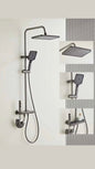 Four Function Gun Metal Grey Shower Set