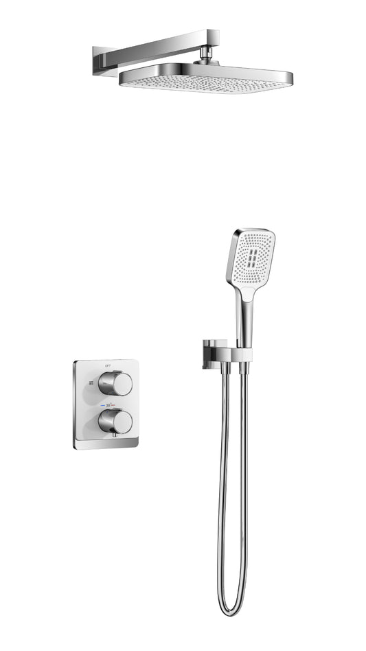 Luna thermostatic Chrome Concealed four ways Mixer set