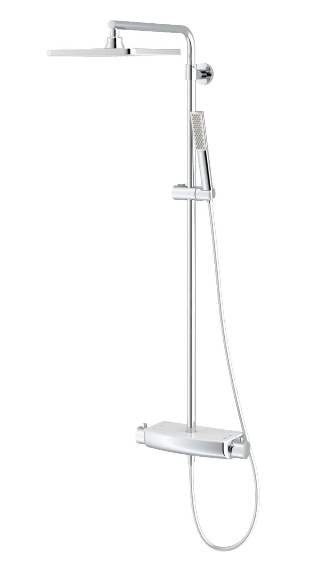 Mira Mix White Thermostatic three way Mixer with Glass top