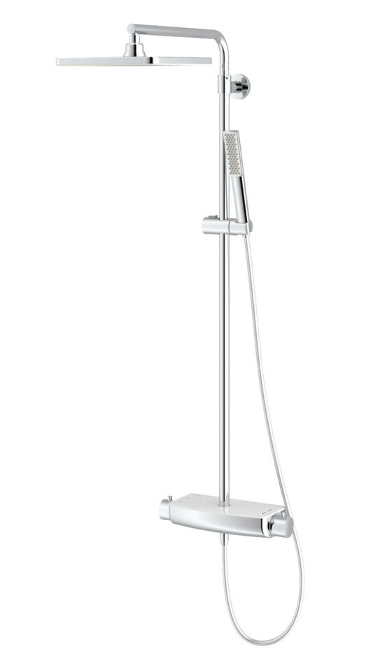 Mira Mix White Thermostatic three way Mixer with Glass top
