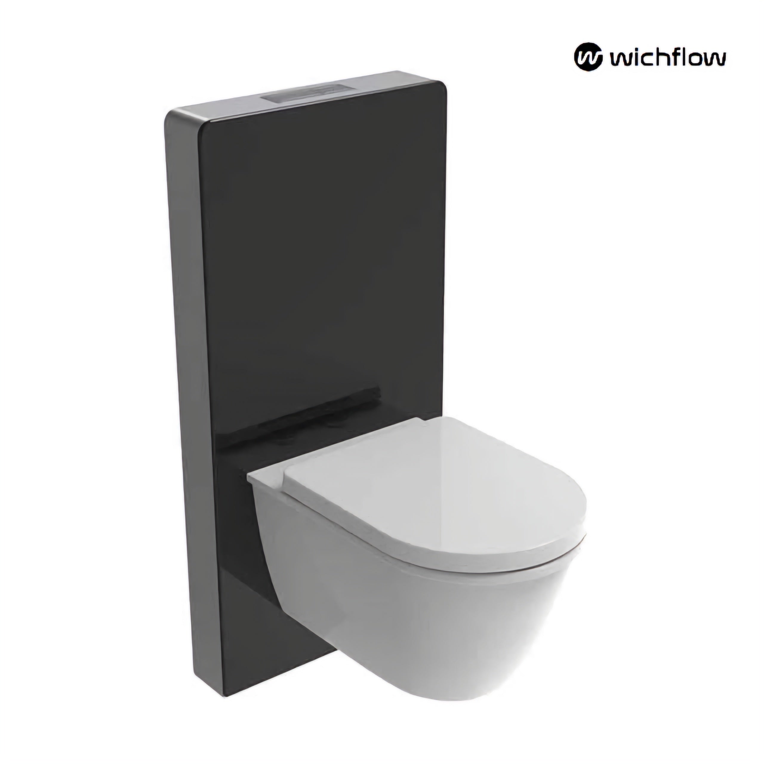 Black Glass Cistern for Wall Hung WC (GLASS TANK ONLY)