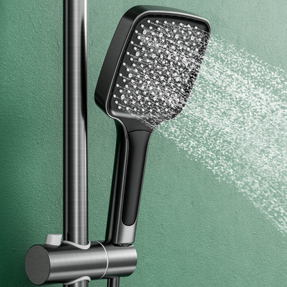 Four Function Gun Metal Grey Premium Shower Set