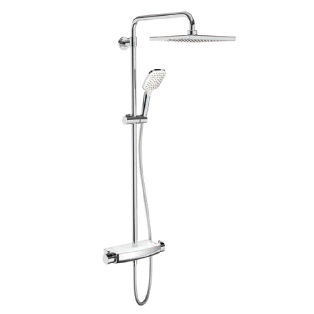Mira Mix White Thermostatic three way Mixer with Glass top