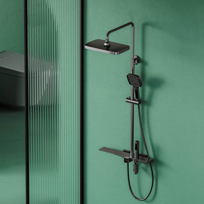 Four Function Gun Metal Grey Premium Shower Set
