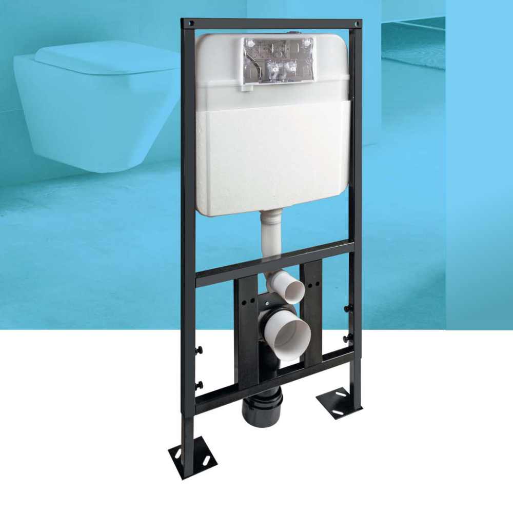 Wichflow Concealed Tank with Frame with Flush Plate
